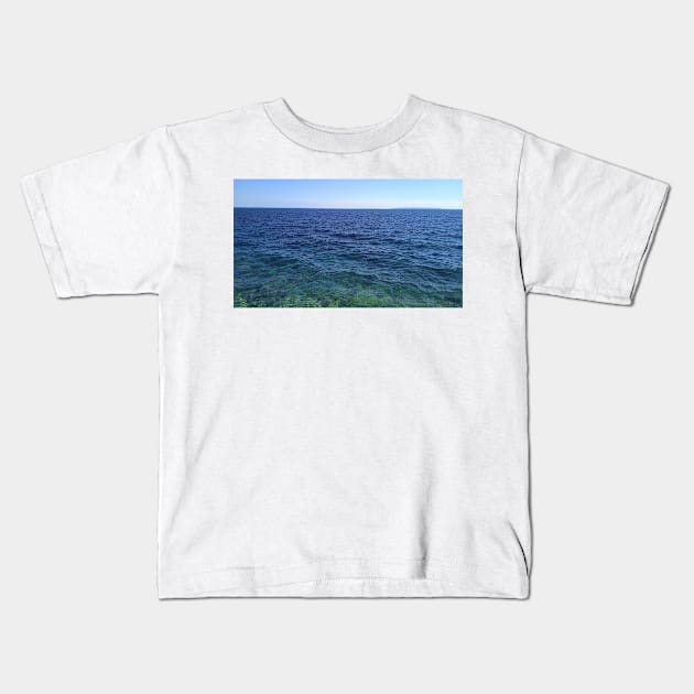 Adriatic Sea Kids T-Shirt by PorinArt